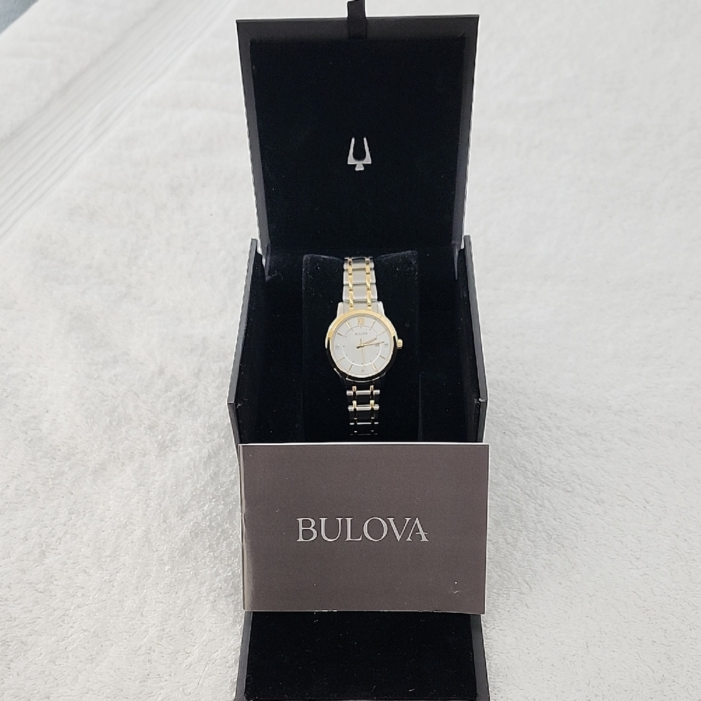 BULOVA Ladies Classic Collection Diamond Two Tone Watch - 98P175 - Picture 14 of 14